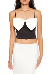 Contrast Bow Cropped Cami | Forever 21 Women