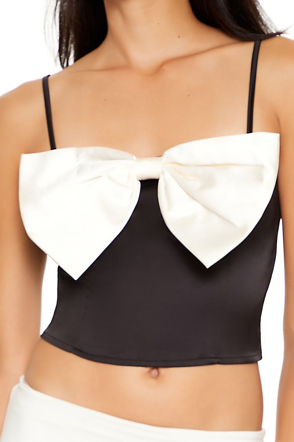 Contrast Bow Cropped Cami | Forever 21 Women