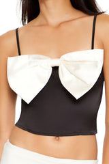 Contrast Bow Cropped Cami | Forever 21 Women
