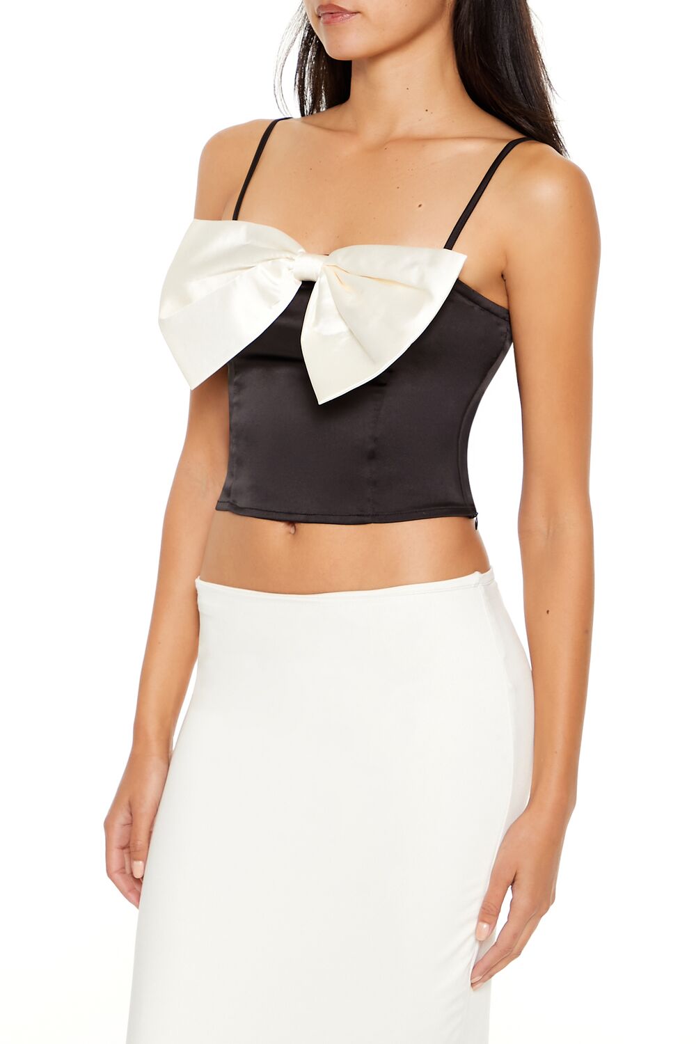 Contrast Bow Cropped Cami | Forever 21 Women