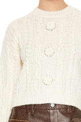 Rosette Cable Knit Sweater | Forever 21 Women