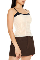 Ruched Mesh Colorblock Cami | Forever 21 Women