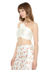 Rosette Halter Crop Top | Forever 21 Women