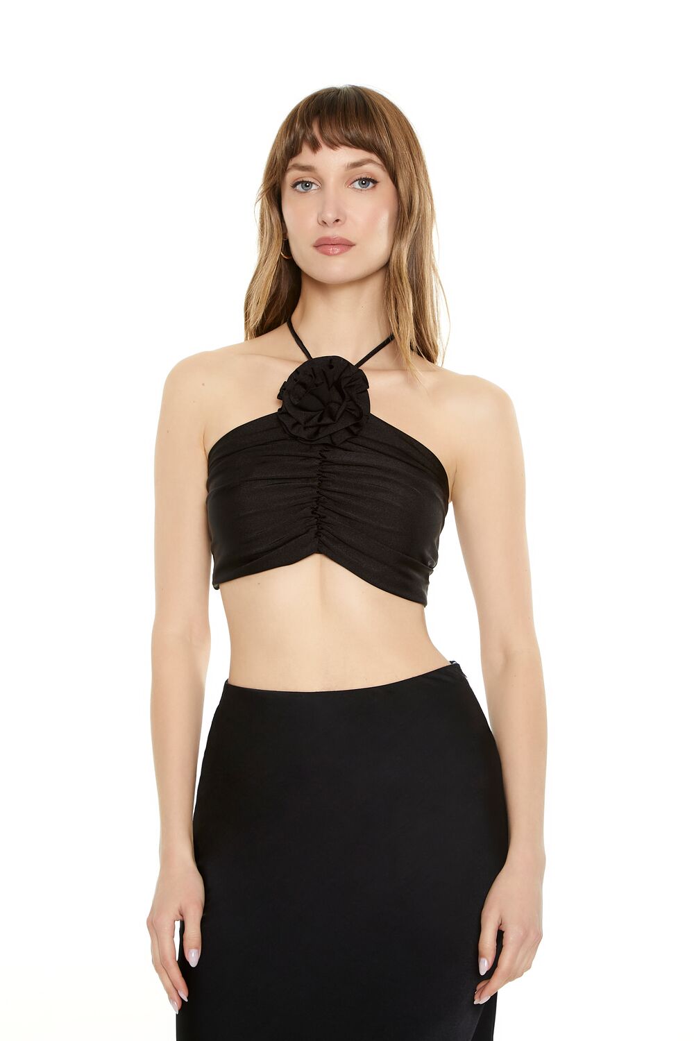 Rosette Halter Crop Top | Forever 21 Women