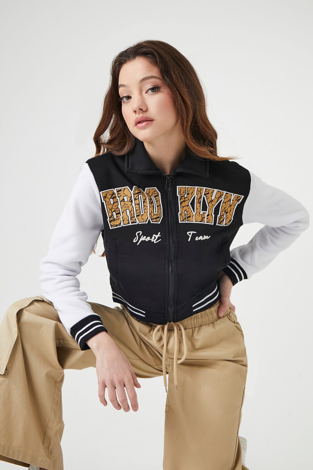 Brooklyn Zip-Up Bomber Jacket | Forever 21 Women
