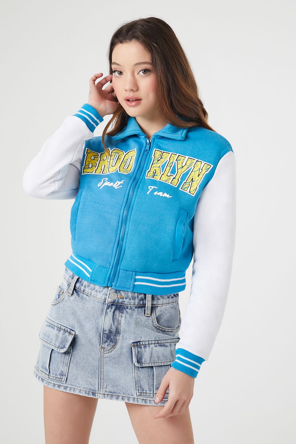 Brooklyn Zip-Up Bomber Jacket | Forever 21 Women