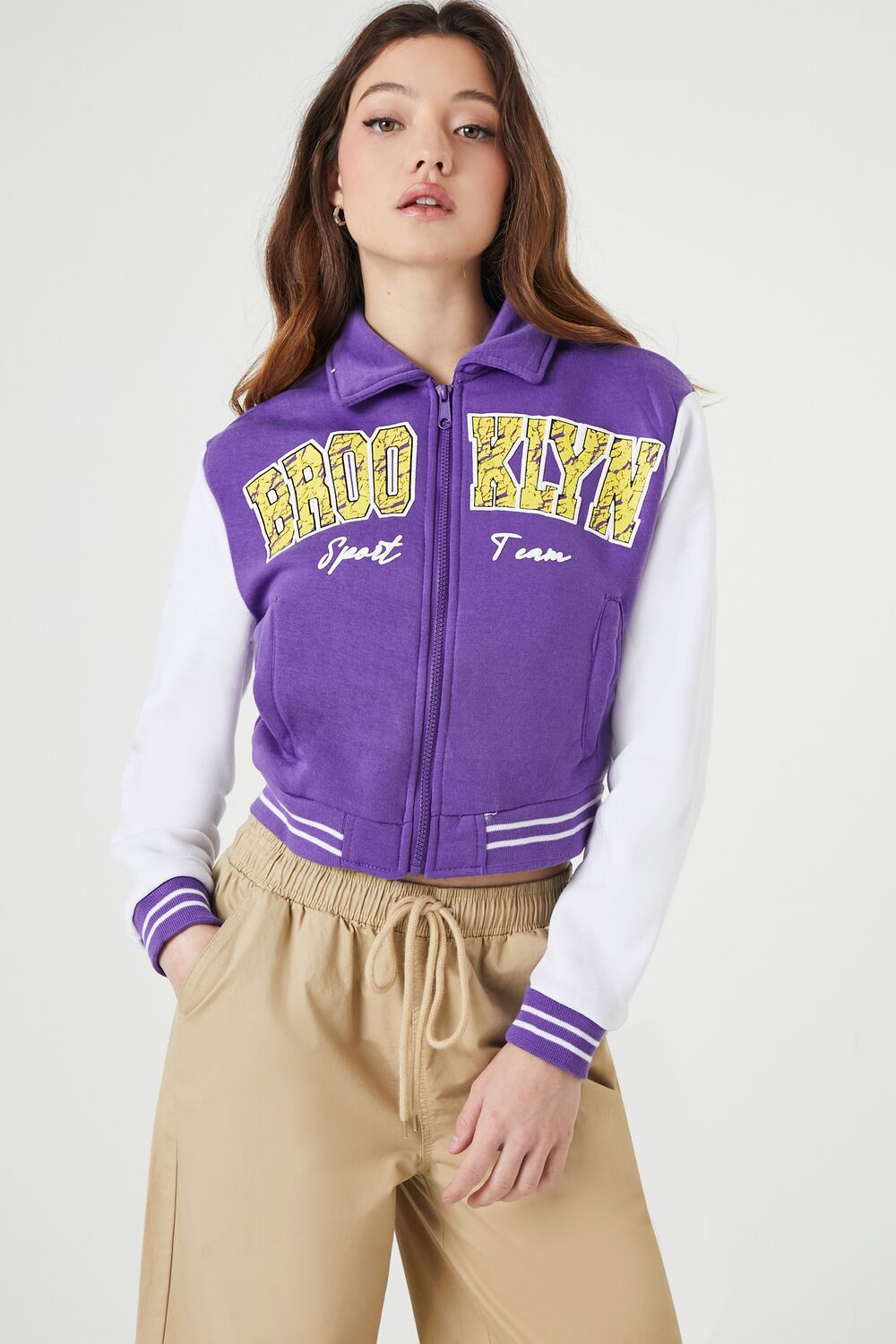 Brooklyn Zip-Up Bomber Jacket | Forever 21 Women