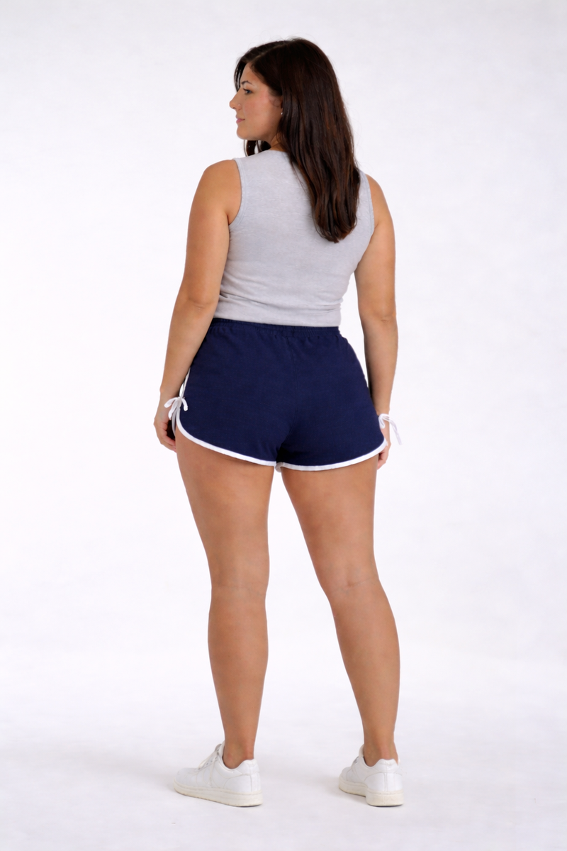 Plus Size Contrast-Trim Tie-Accent Shorts | Forever 21 Women