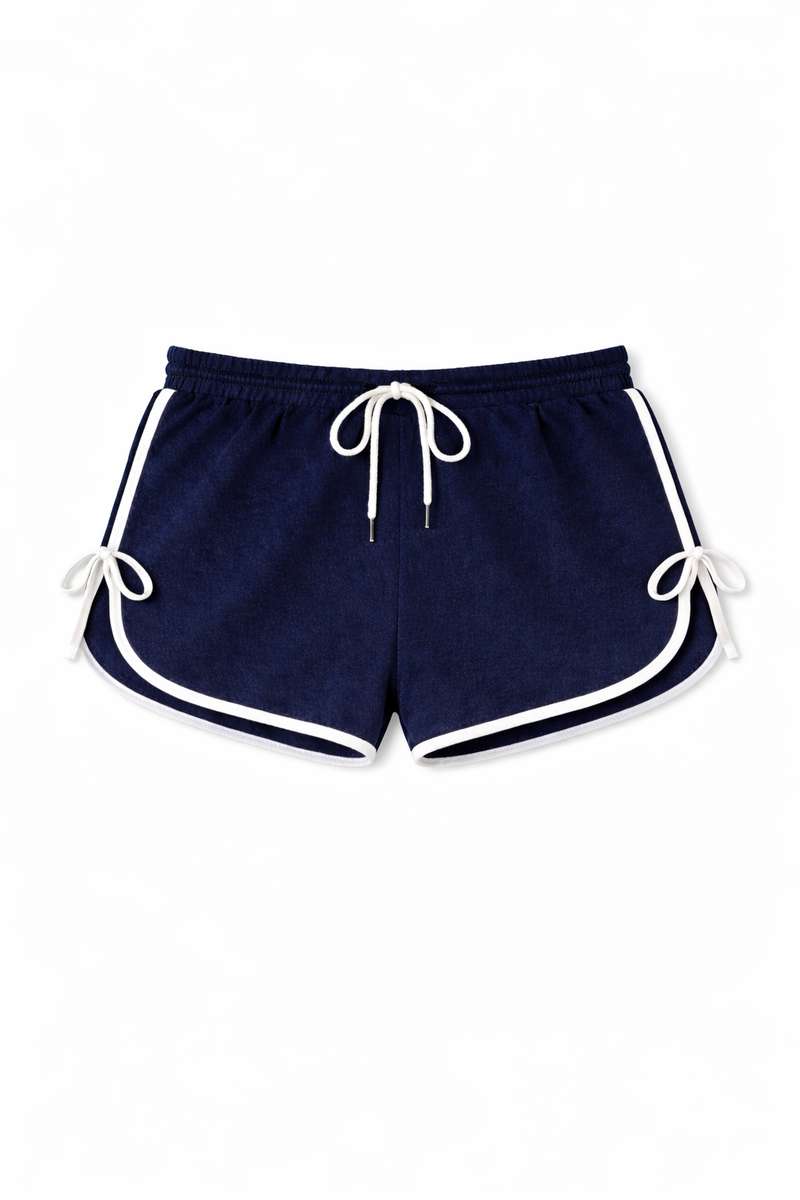 Plus Size Contrast-Trim Tie-Accent Shorts | Forever 21 Women