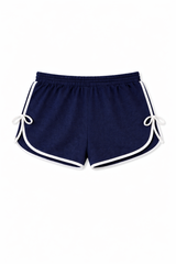 Plus Size Contrast-Trim Tie-Accent Shorts | Forever 21 Women