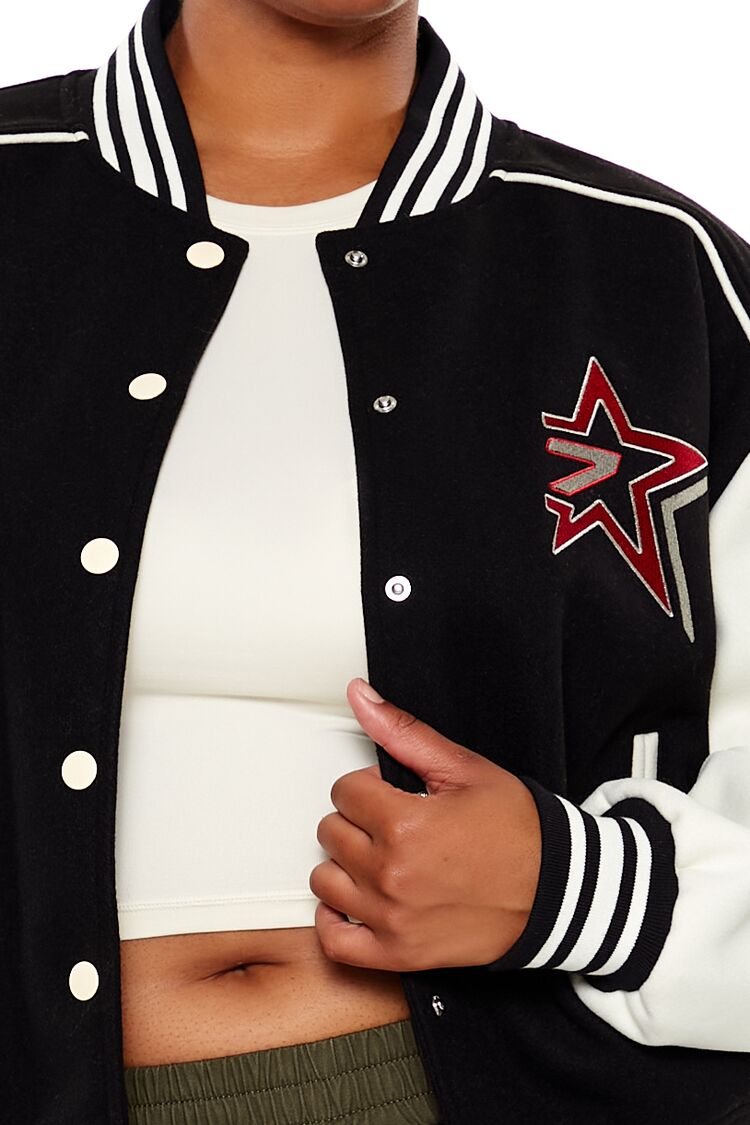 Plus Size Star Girl Varsity Jacket | Forever 21 Women