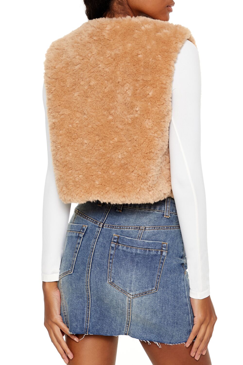 Faux Shearling Cropped Vest | Forever 21 Women