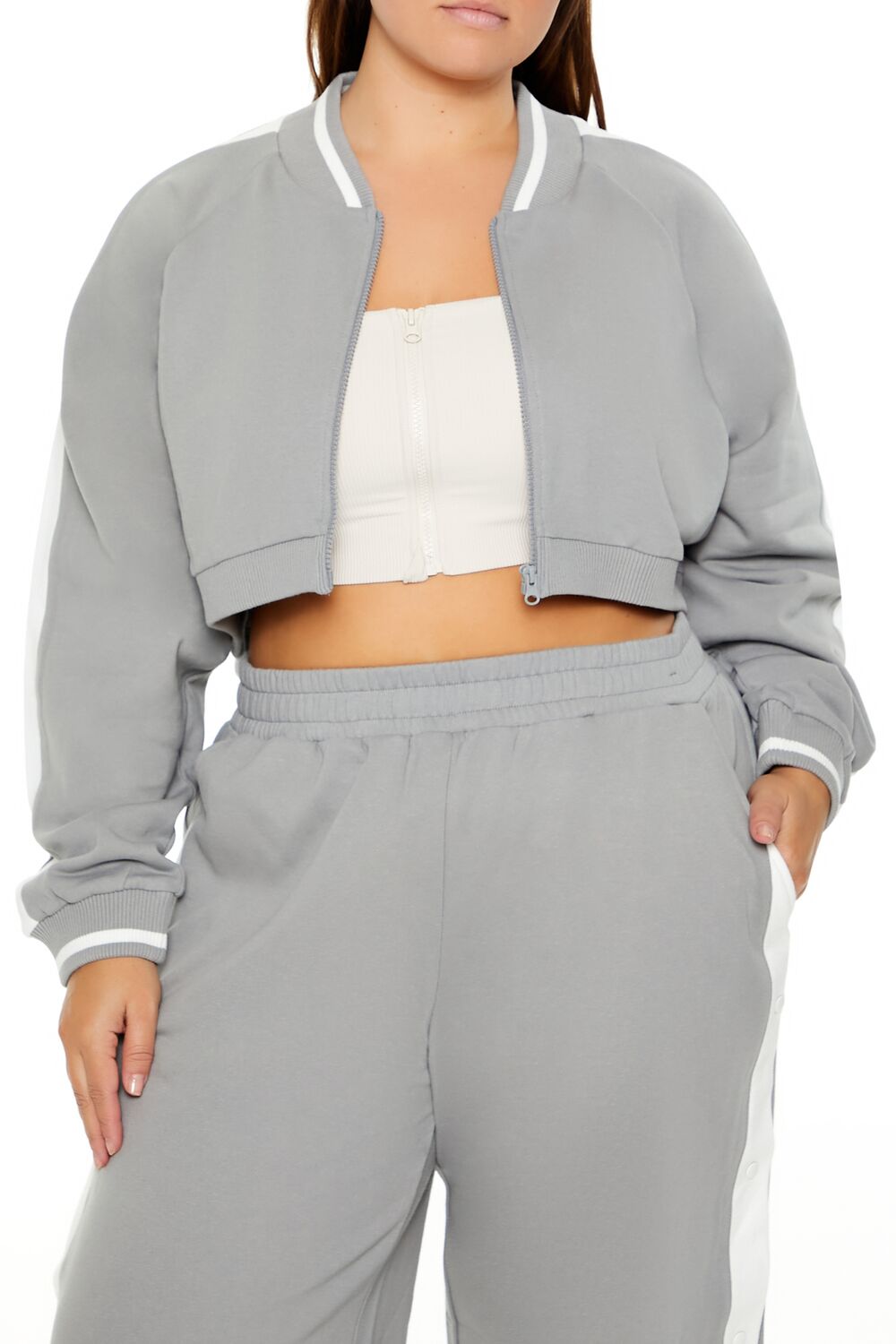 Plus Size Active Striped Jacket | Forever 21 Women