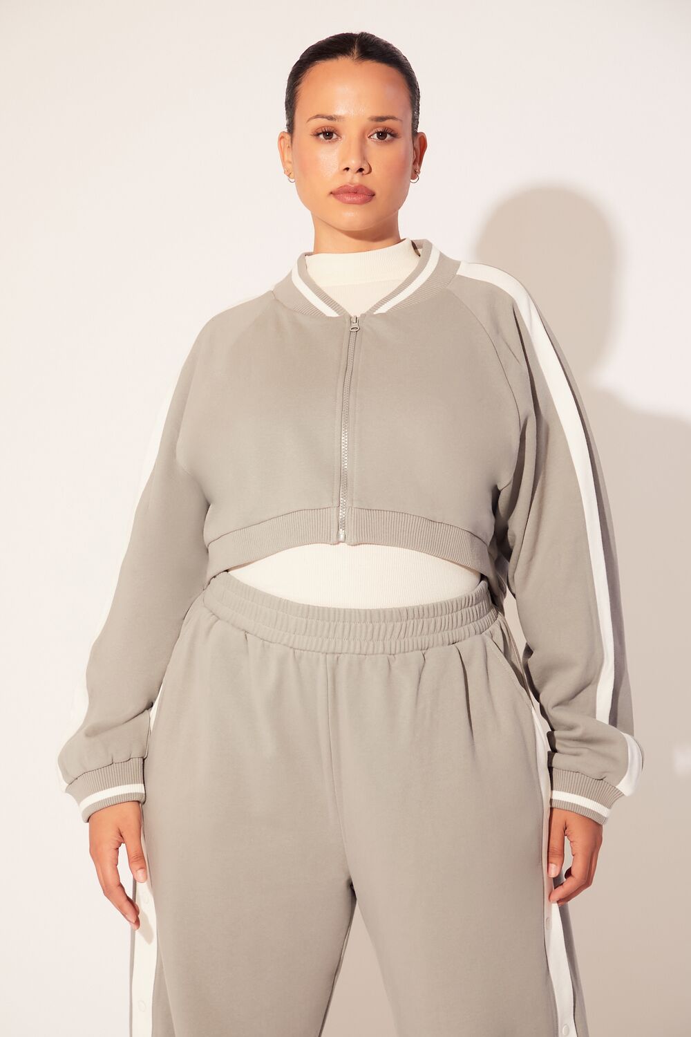 Plus Size Active Striped Jacket | Forever 21 Women