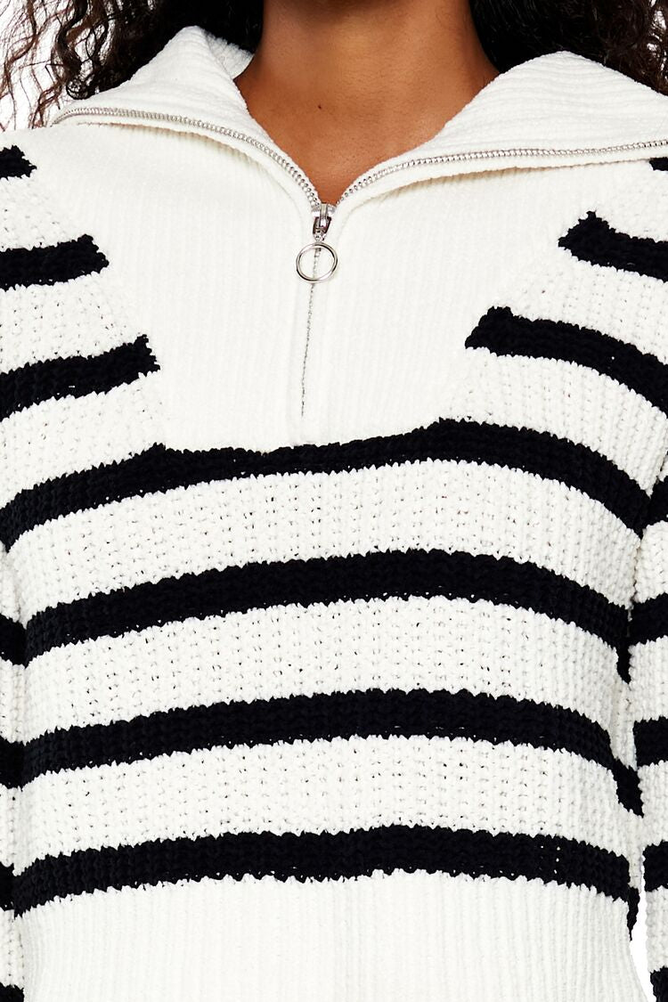 Striped Half-Zip Sweater | Forever 21 Women