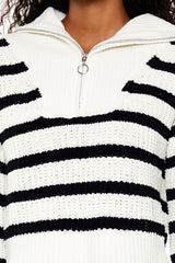 Striped Half-Zip Sweater | Forever 21 Women