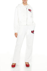 Embroidered Devil Heart Sweatpants | Forever 21 Women