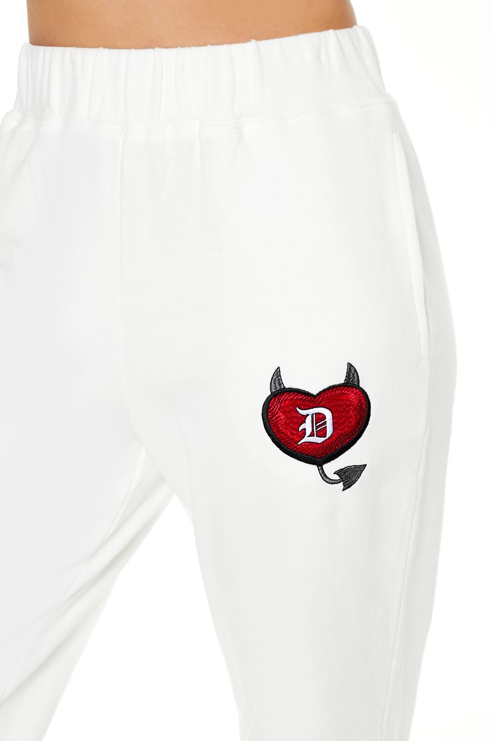 Embroidered Devil Heart Sweatpants | Forever 21 Women