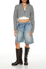 Cable Knit Sharkbite Half-Zip Sweater | Forever 21 Women