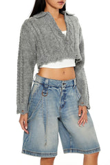 Cable Knit Sharkbite Half-Zip Sweater | Forever 21 Women