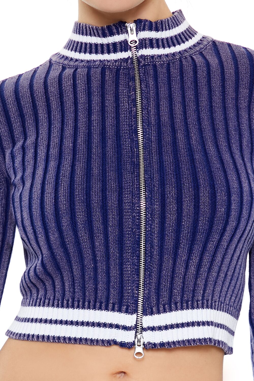 Varsity-Striped Zip-Up Sweater | Forever 21 Women