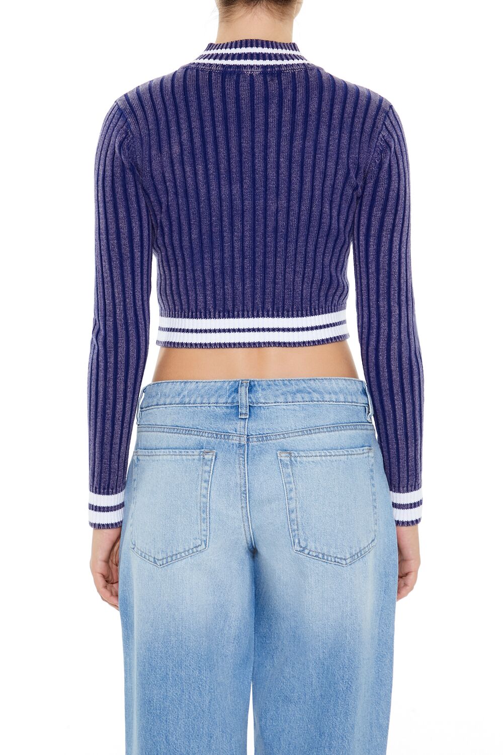 Varsity-Striped Zip-Up Sweater | Forever 21 Women