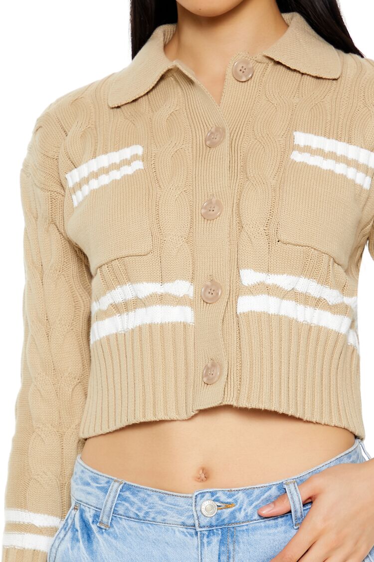 Varsity-Striped Cardigan Sweater | Forever 21 Women