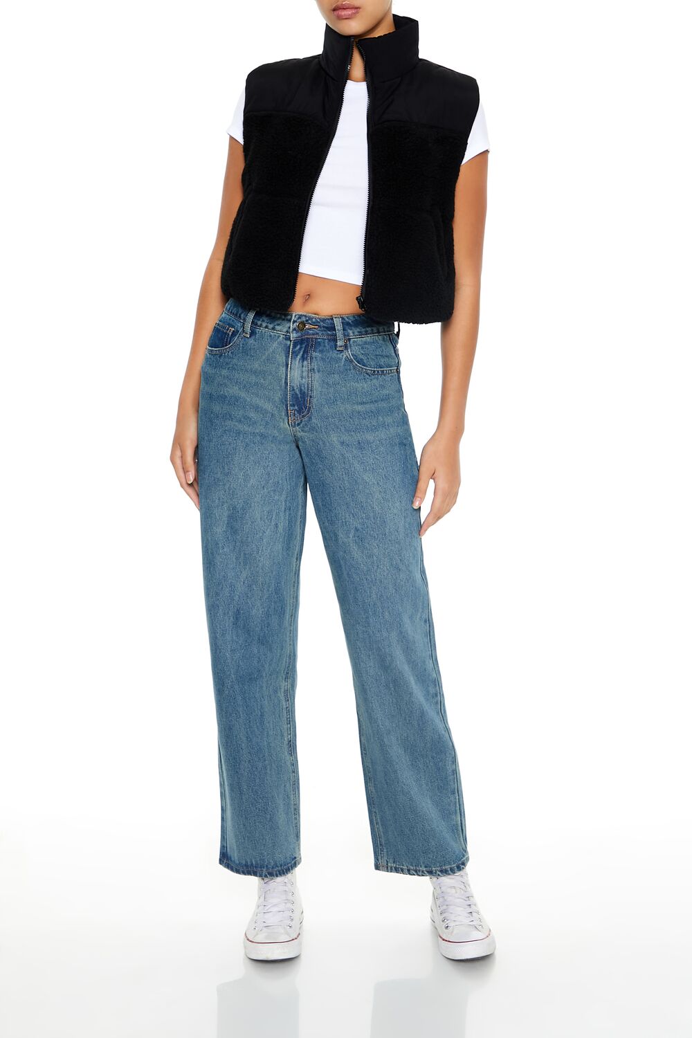 Cropped Faux Shearling Vest | Forever 21 Women