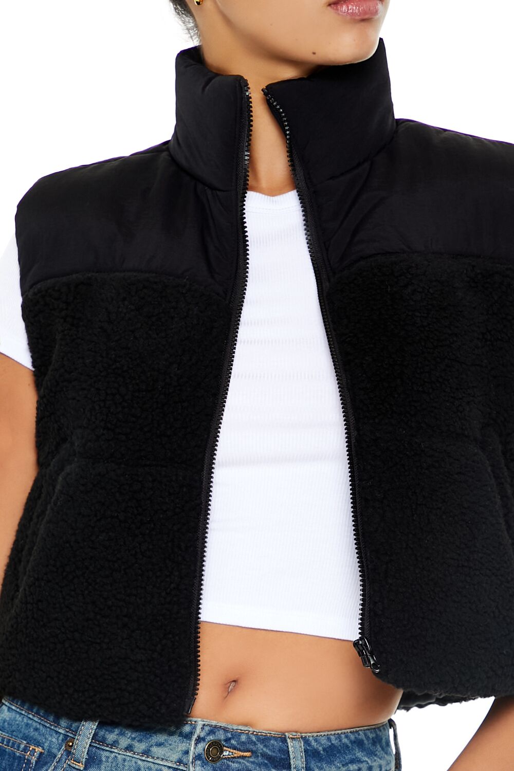 Cropped Faux Shearling Vest | Forever 21 Women