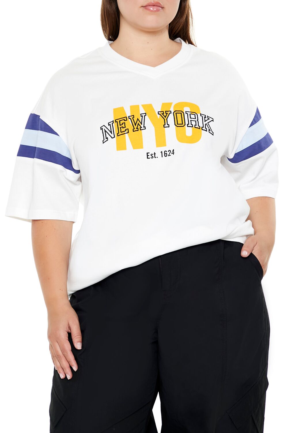 Plus Size Striped New York Tee | Forever 21 Women