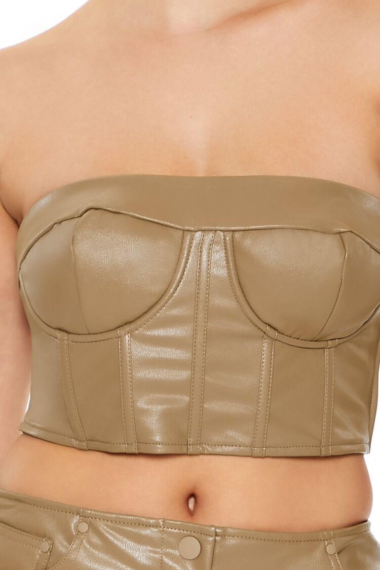 Faux Leather Tube Crop Top | Forever 21 Women