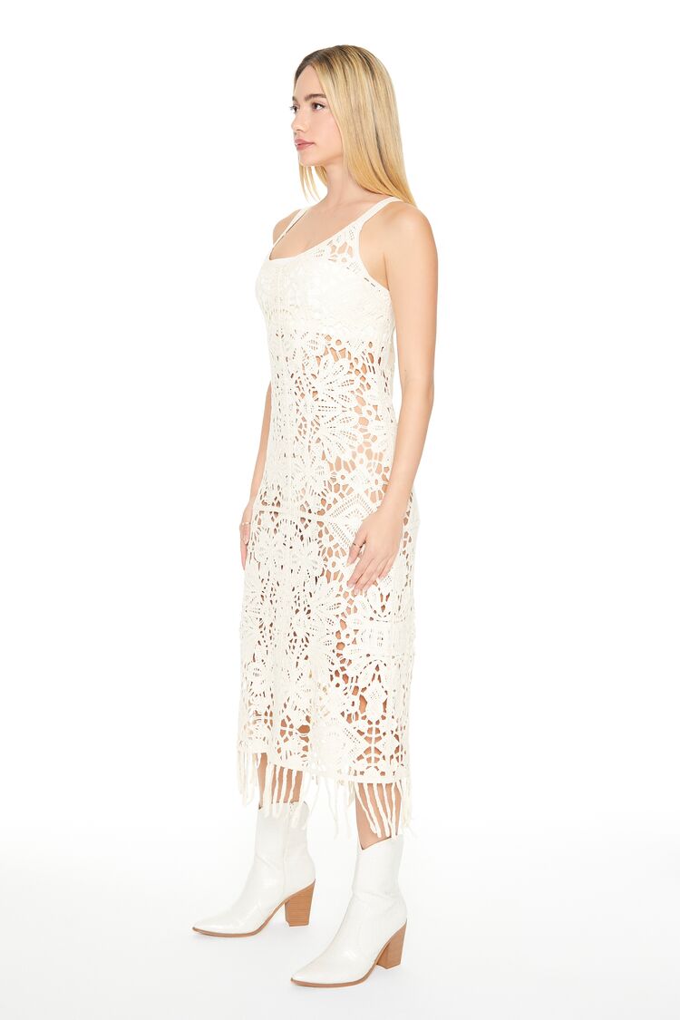 Crochet Fringe Midi Dress | Forever 21 Women
