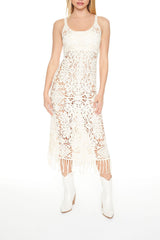 Crochet Fringe Midi Dress | Forever 21 Women