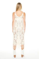 Crochet Fringe Midi Dress | Forever 21 Women