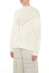 Fringe-Trim Mock Neck Sweater | Forever 21 Women