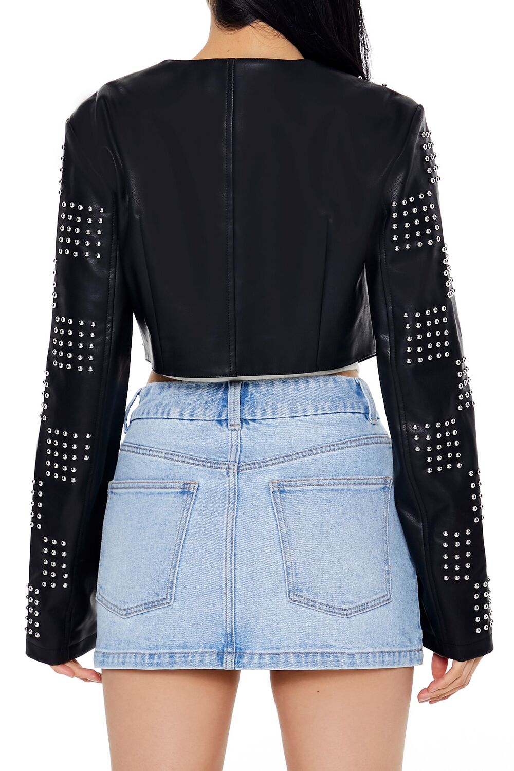 Studded Checkered Jacket | Forever 21 Women