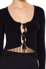 Beaded Fringe Cardigan Sweater | Forever 21 Women