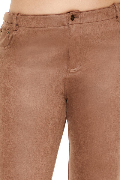 Plus Size Faux Suede Flare Pants | Forever 21 Women