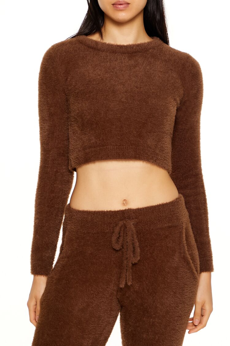 Fuzzy Knit Cropped Sweater | Forever 21 Women