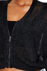 Glitter Knit Zip-Up Sweater | Forever 21 Women