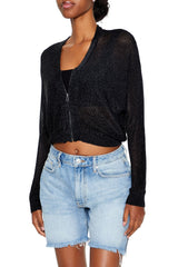Glitter Knit Zip-Up Sweater | Forever 21 Women