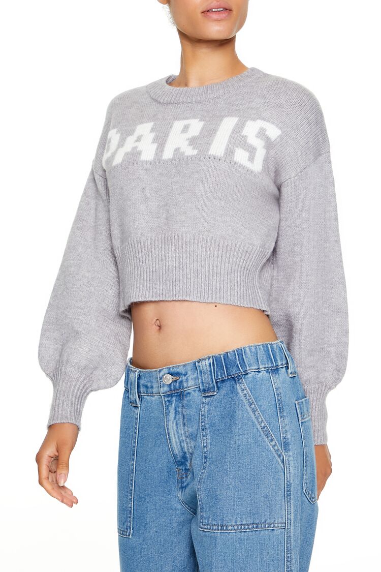 Paris Graphic Cropped Sweater | Forever 21 Women