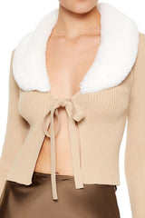 Faux Fur-Trim Cardigan Sweater | Forever 21 Women