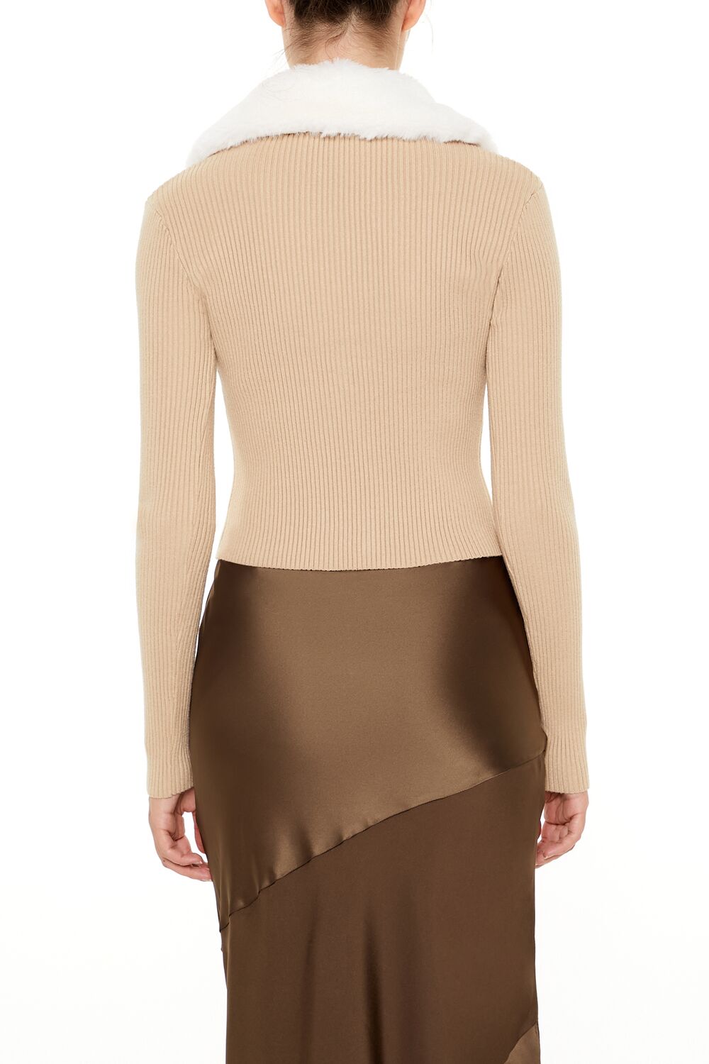 Faux Fur-Trim Cardigan Sweater | Forever 21 Women