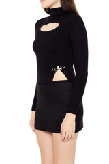 Turtleneck Cutout Buckle Sweater | Forever 21 Women