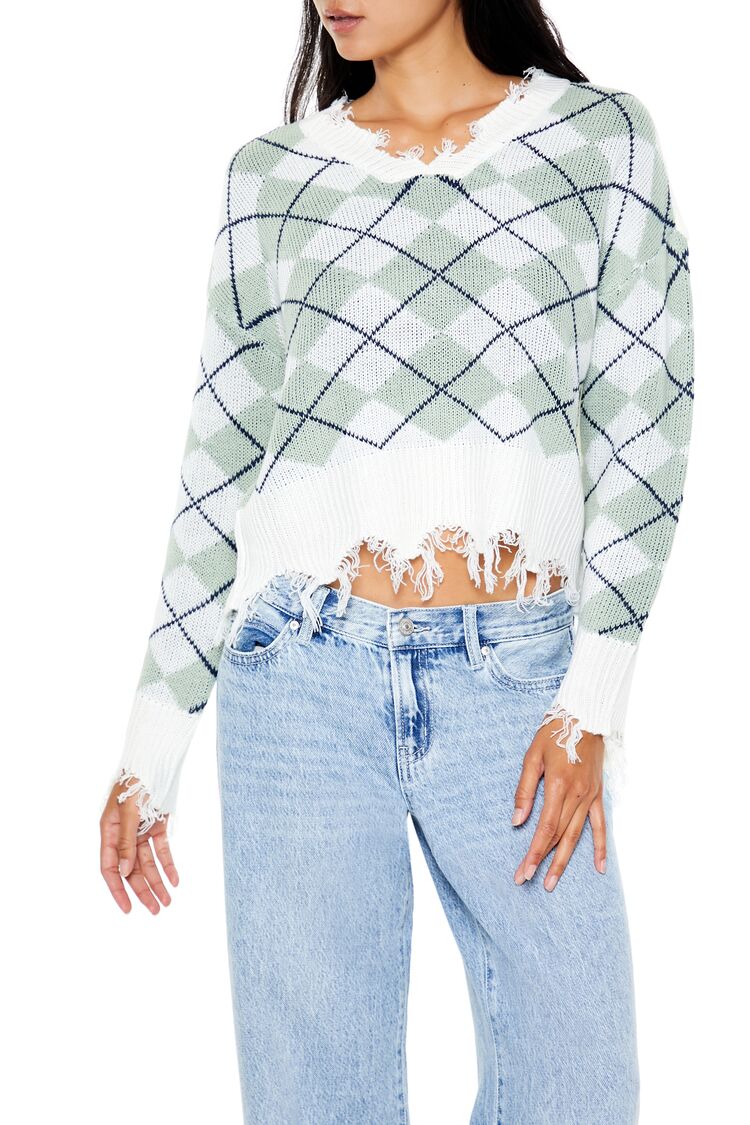 Cropped Argyle Sweater | Forever 21 Women