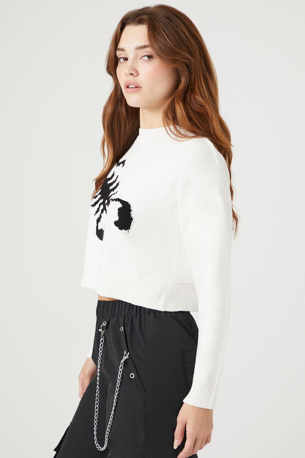 Scorpion Cropped Sweater | Forever 21 Women
