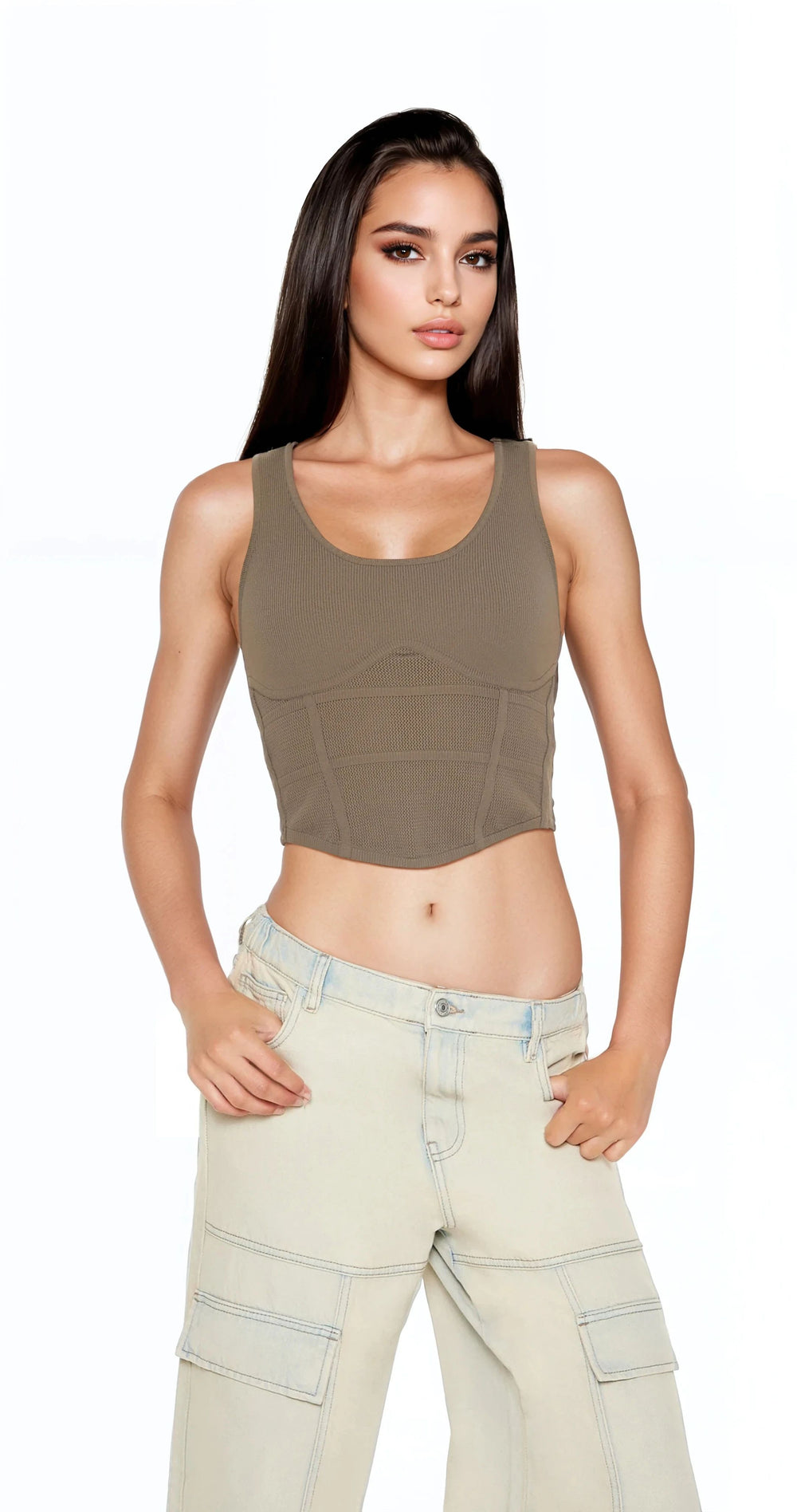 Sweater-Knit Corset Tank Top | Forever 21 Women