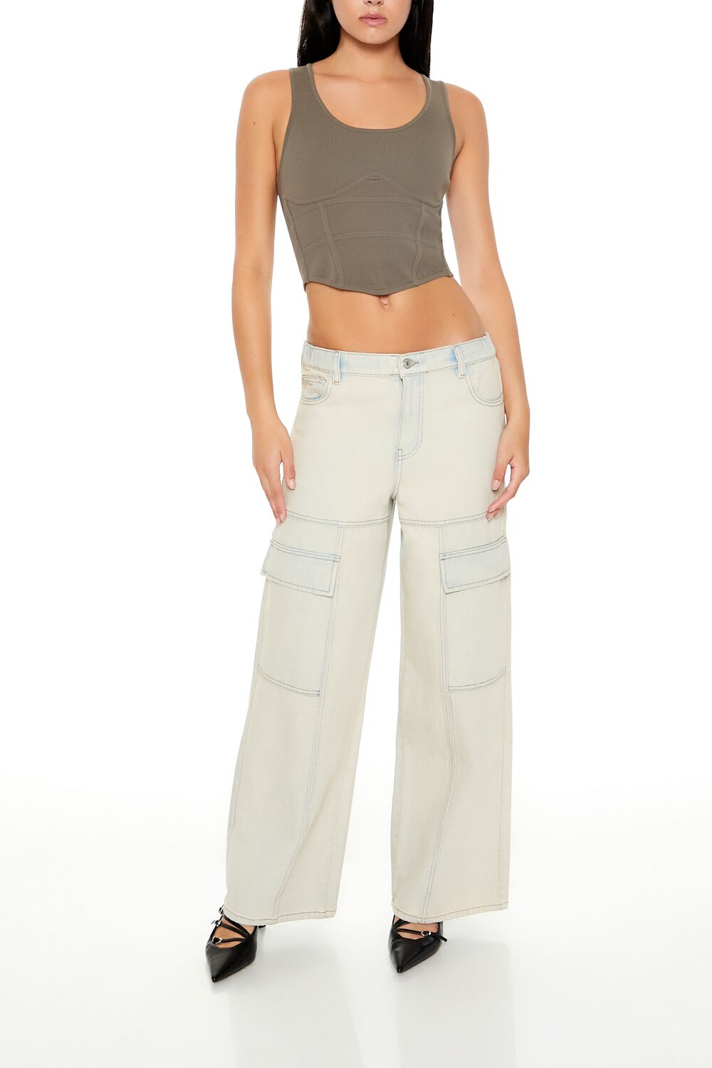 Sweater-Knit Corset Tank Top | Forever 21 Women