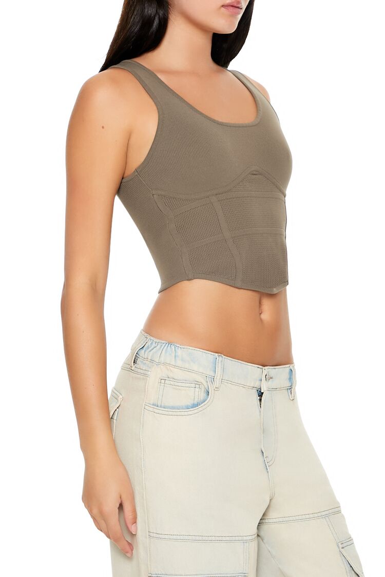 Sweater-Knit Corset Tank Top | Forever 21 Women